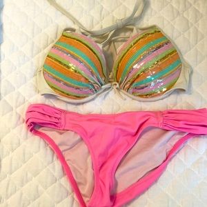Victoria's Secret sequin bathing suit 34D